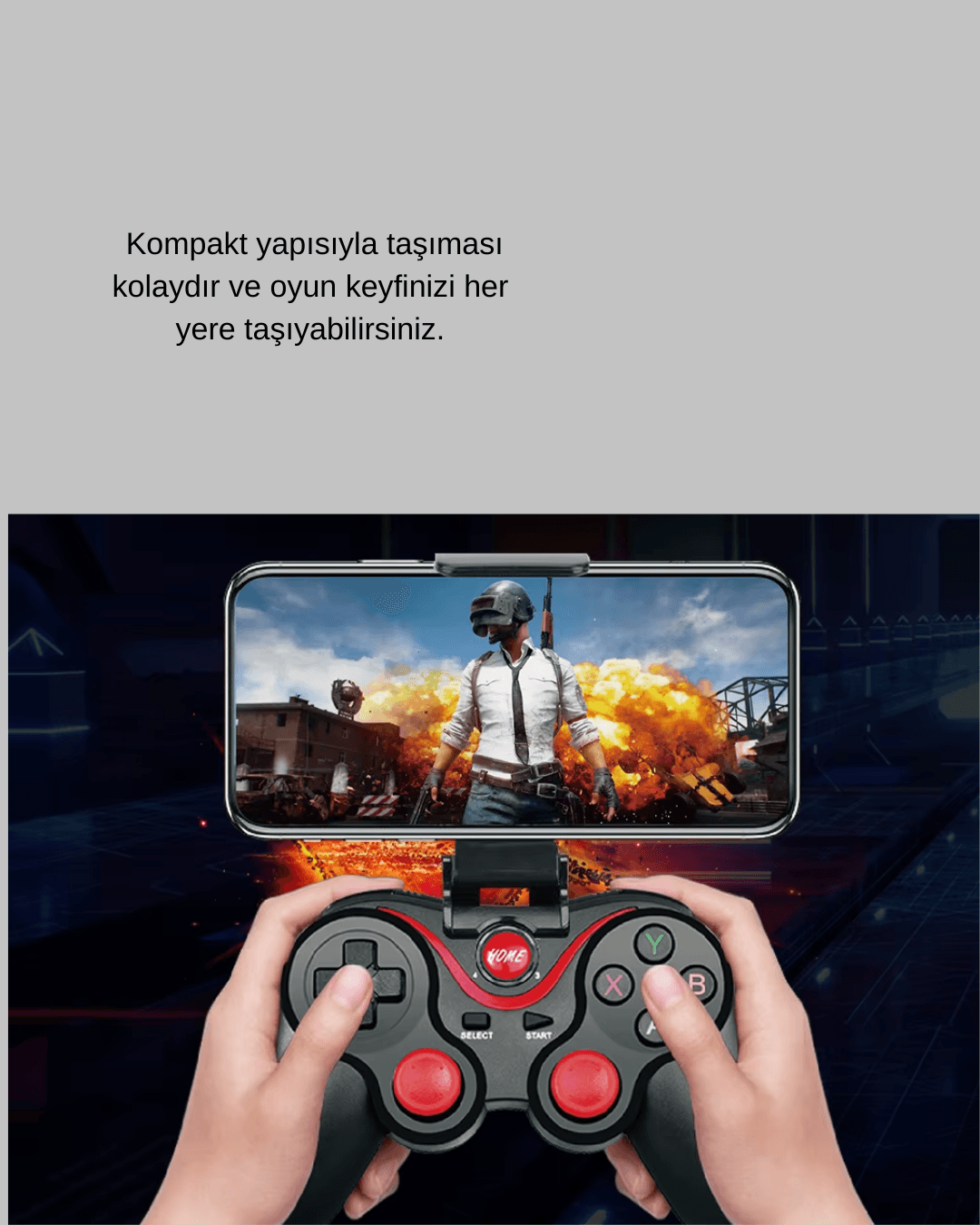 Bluetooth Kablosuz Oyun Kumandası – Android, iOS, PC Uyumlu 6