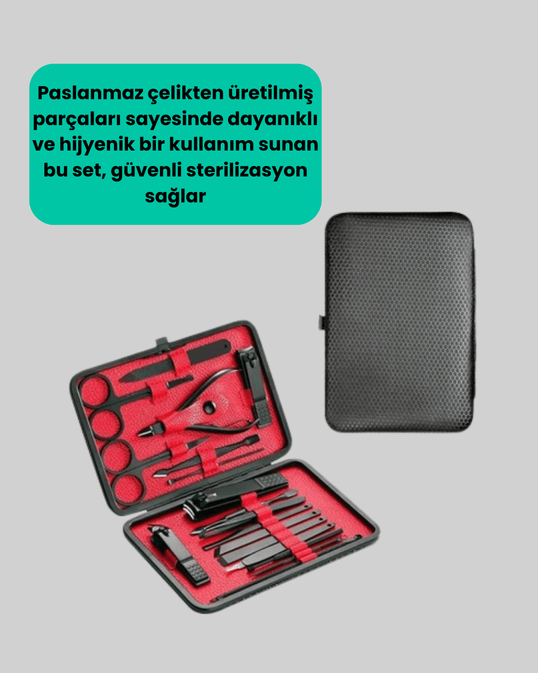 Profesyonel Paslanmaz Çelik Manikür & Pedikür Seti 6