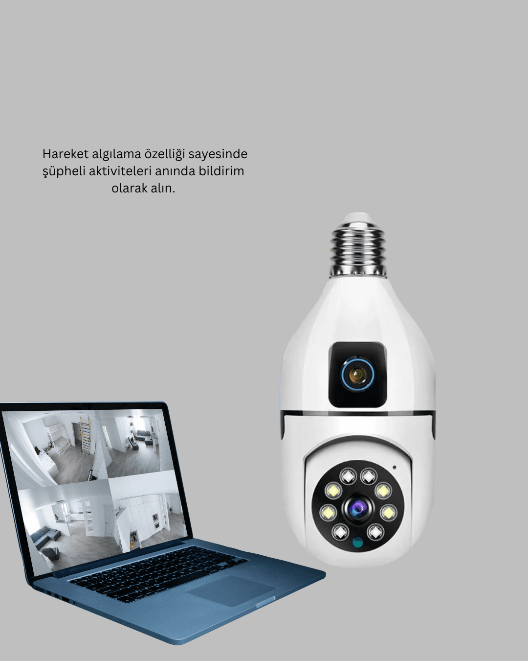 1080P WiFi Ampul Kamerası 6