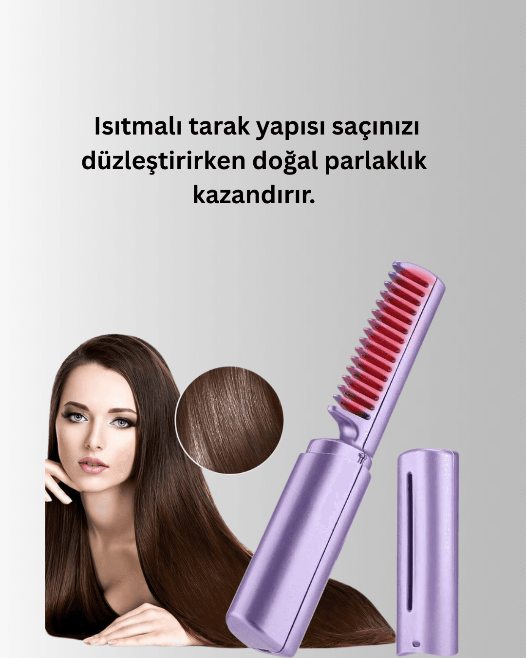 Kablosuz USB Şarjlı Saç Düzleştirici Tarak – Seyahat Boy 6