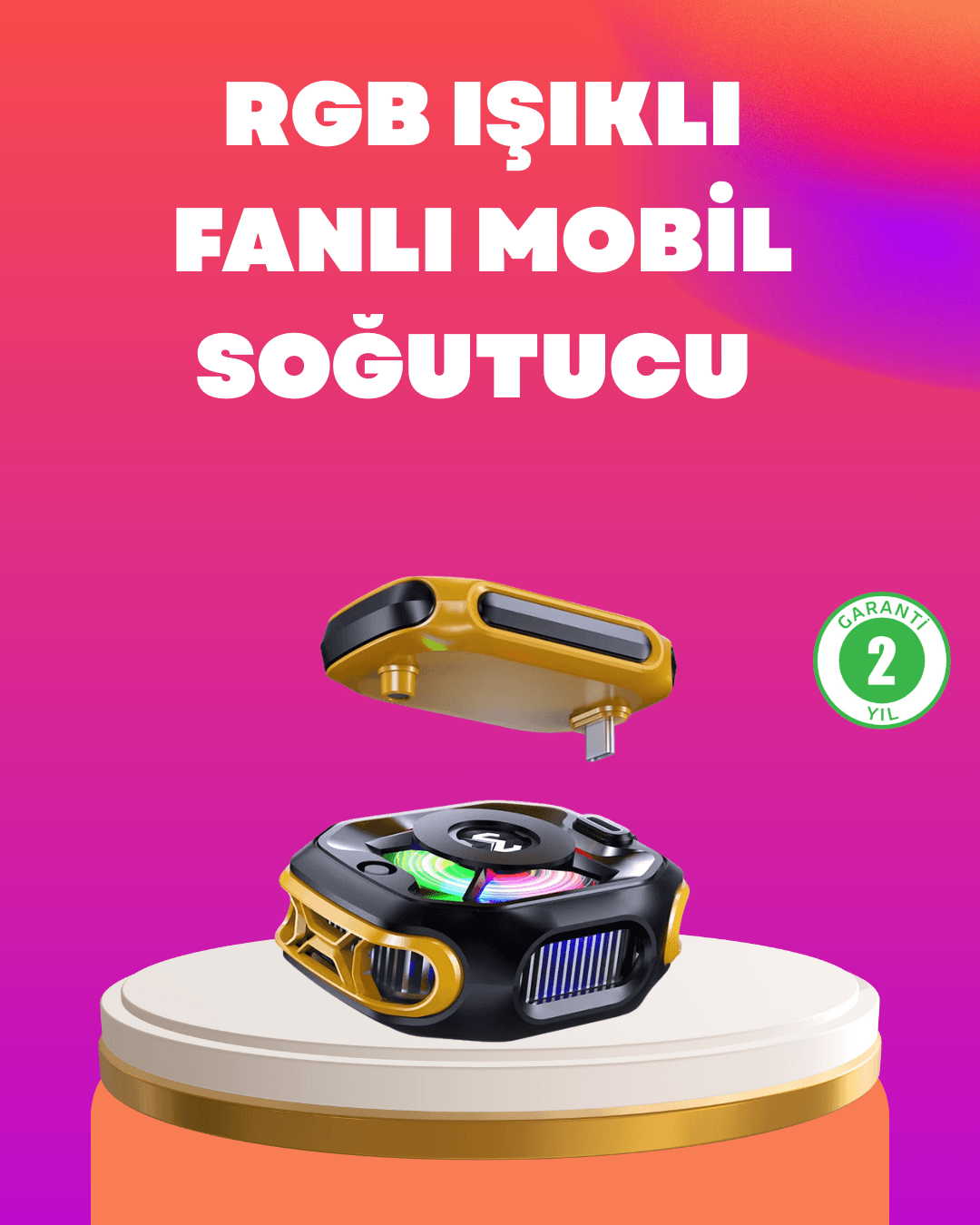 Type-C Girişli AI Modlu Yüksek Performanslı Telefon Soğutucu