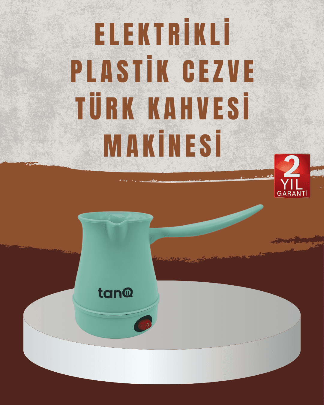 Işıklı Anahtarlı Elektrikli Kahve Cezvesi 700W 4 Fincan Kapasite