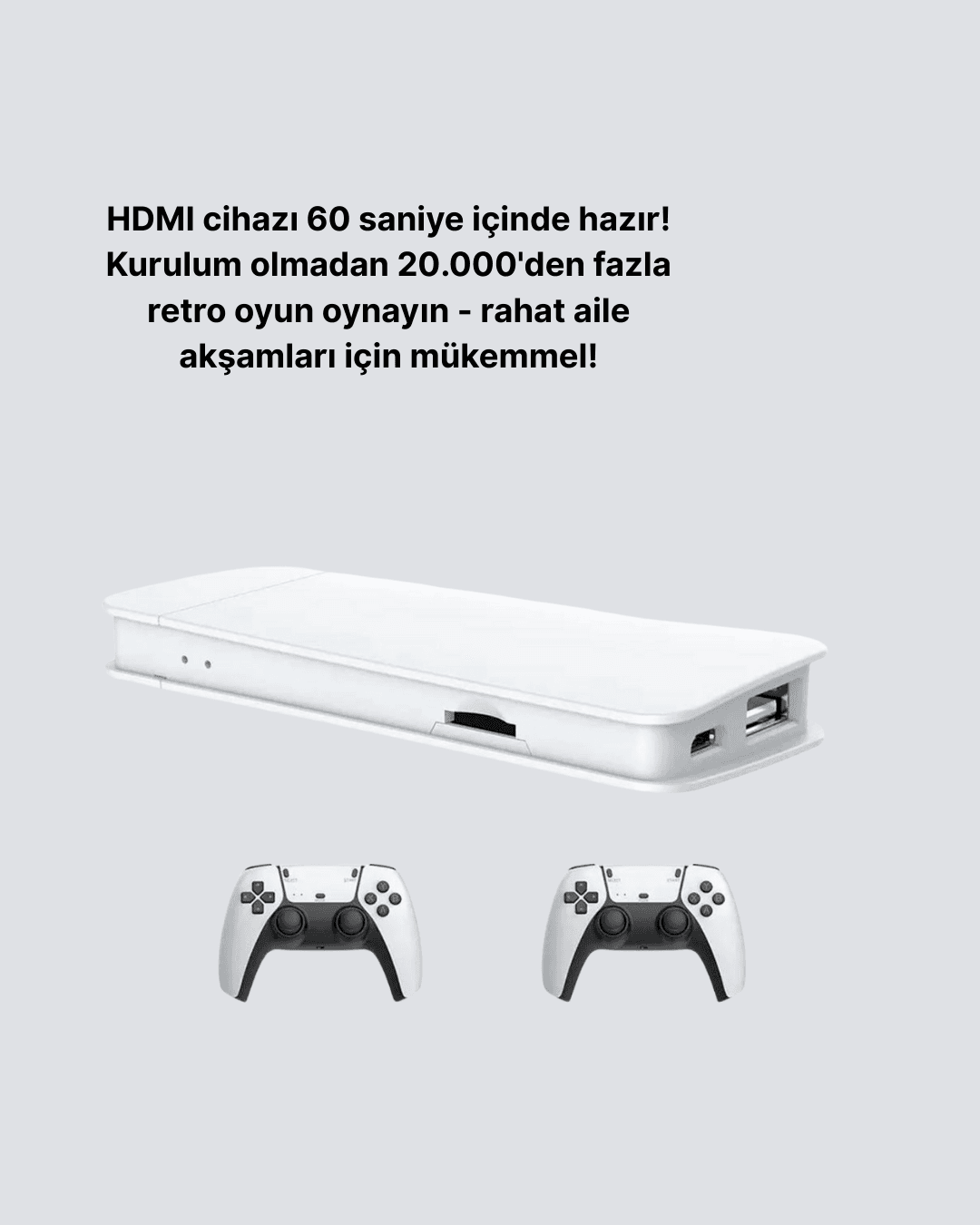 20.000 Yüklü Oyunlu Kablosuz Retro Oyun Konsolu 4K Destekli 3