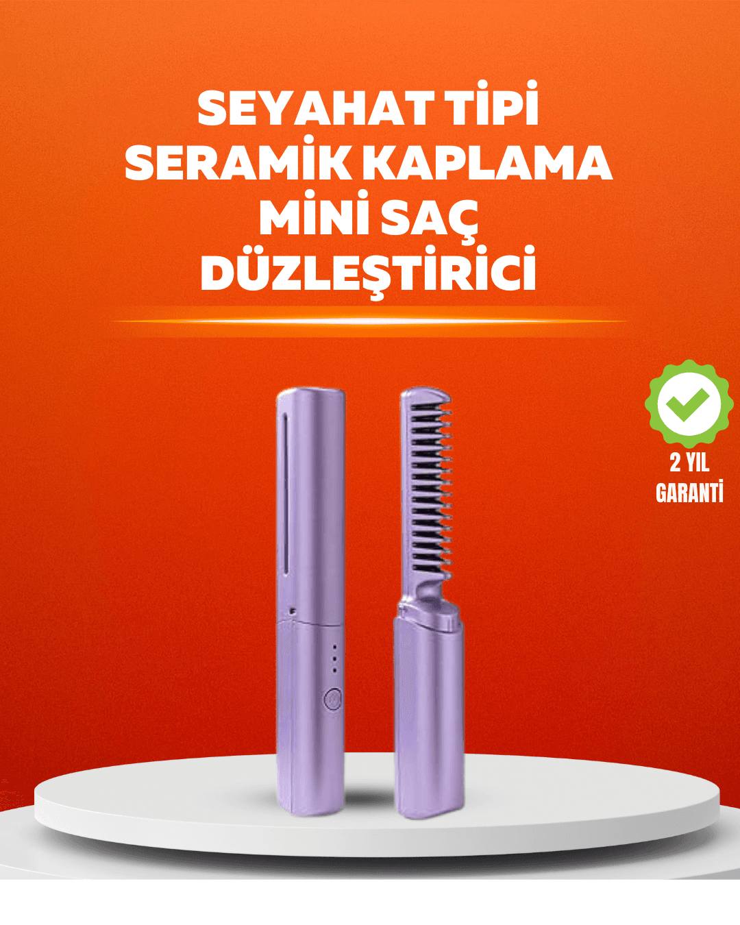 USB Şarjlı Kablosuz Saç Düzleştirici – Seyahat ve Günlük Kullanım