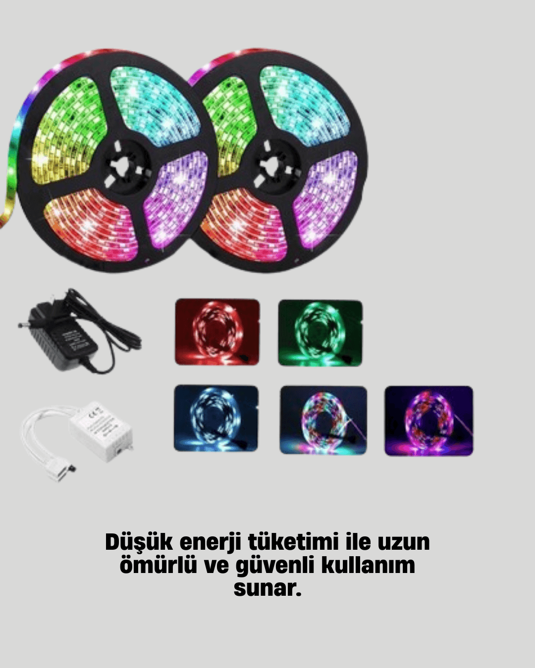 Müziğe Duyarlı Renkli Smart Şerit LED Işık USB Bağlantılı Ambiyans Aydınlatma 5