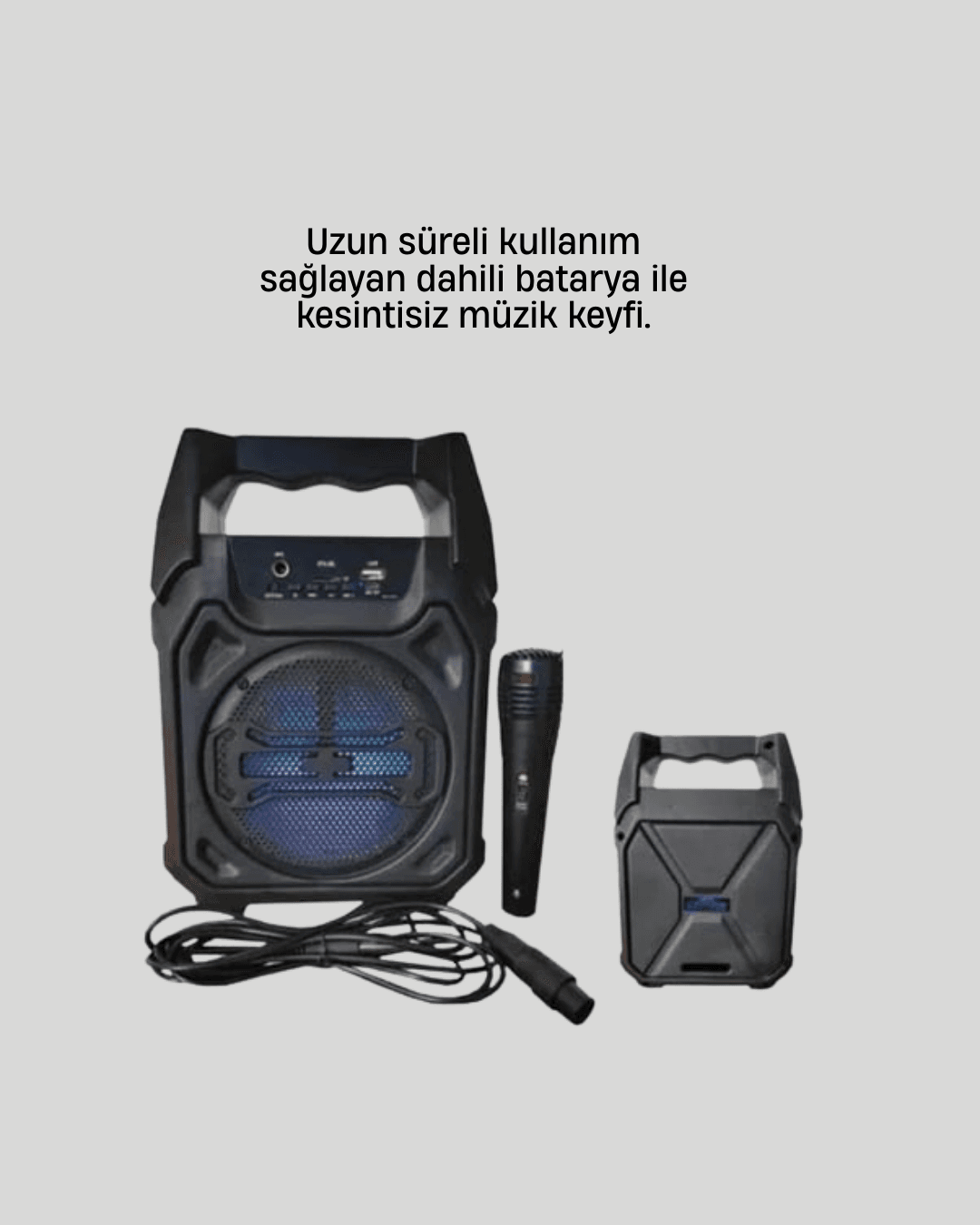 6.5 İnç Bluetooth Hoparlör Mikrofonlu Taşınabilir Karaoke ve Parti Sistemi 4