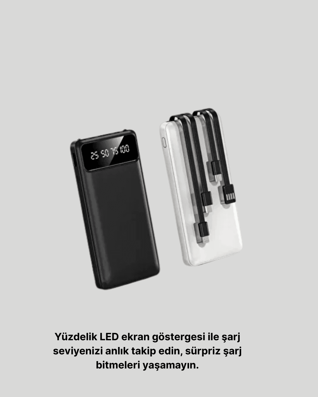 Taşınabilir 20.000 mAh Hızlı Şarj Powerbank 4 Çıkışlı 4