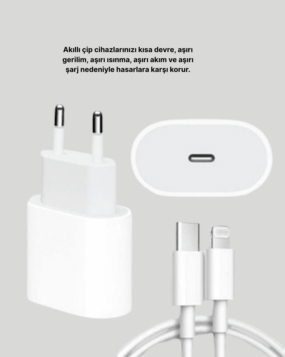 iOS Uyumlu 20W USB-C Hızlı Şarj Cihazı Telefon ve Tablet İçin 4
