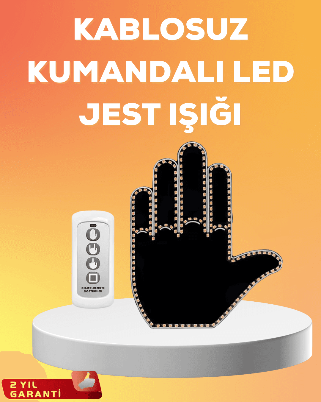 Kompakt Tasarımlı LED Jest Işığı – Selam ve Teşekkür Modları