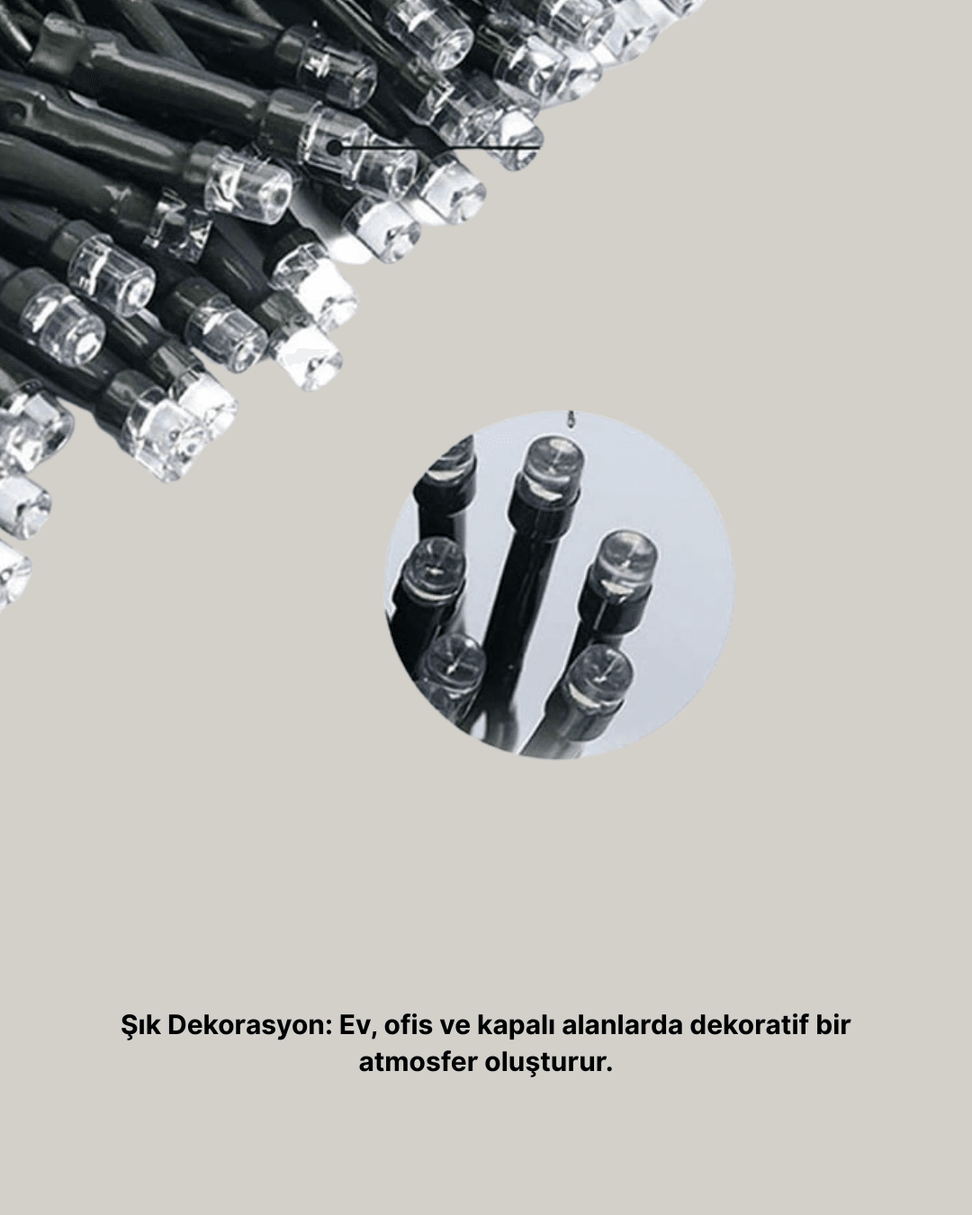 10 Metre LED Işıklı Dekoratif Parti ve Kutlama Aydınlatması 5