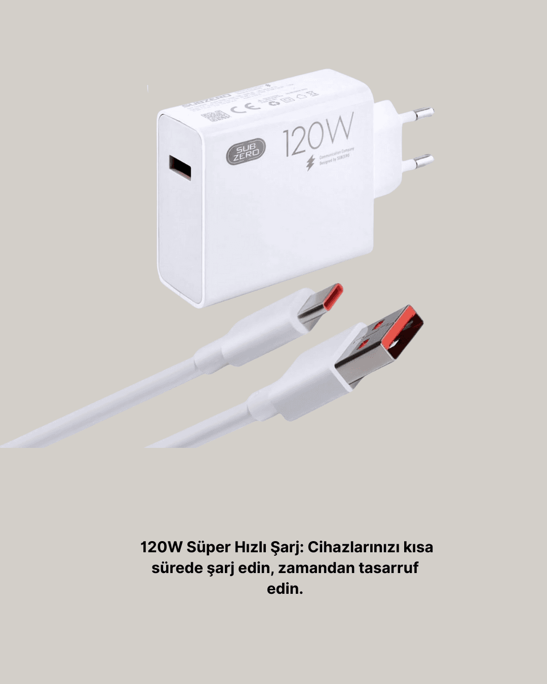 120W Güçlü Hızlı Şarj Adaptörü ve Type-C Kablo Seti – Güvenli Şarj Teknolojisi 5