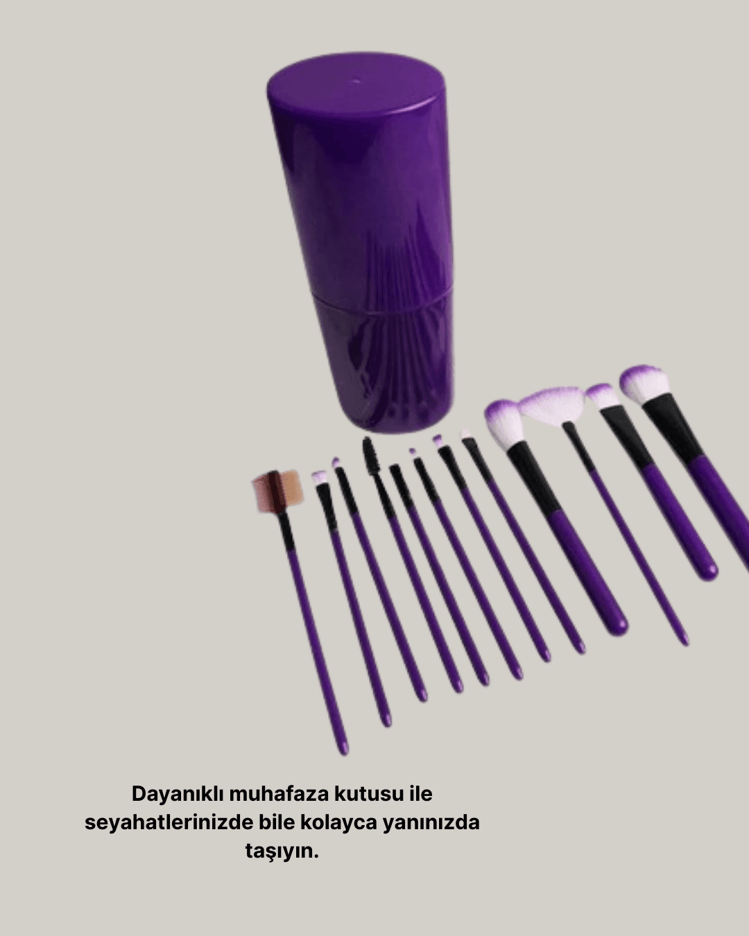 12’li Profesyonel Makyaj Fırça Seti Ultra Yumuşak Sentetik Kıllı 5