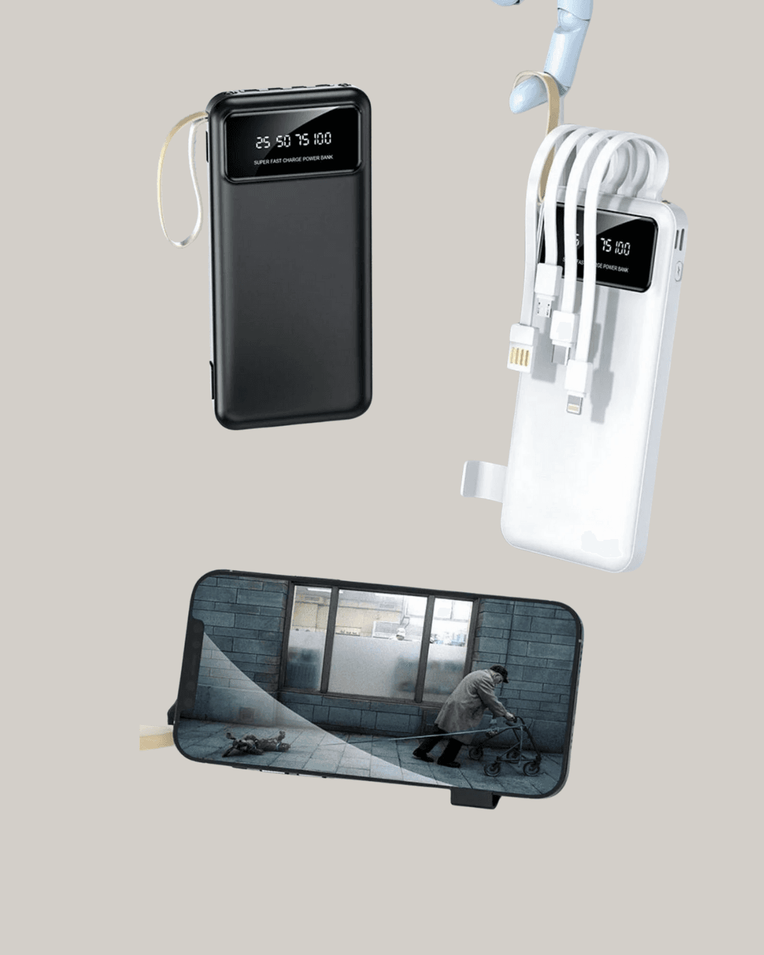 Taşınabilir 20.000 mAh Hızlı Şarj Powerbank 4 Çıkışlı 5
