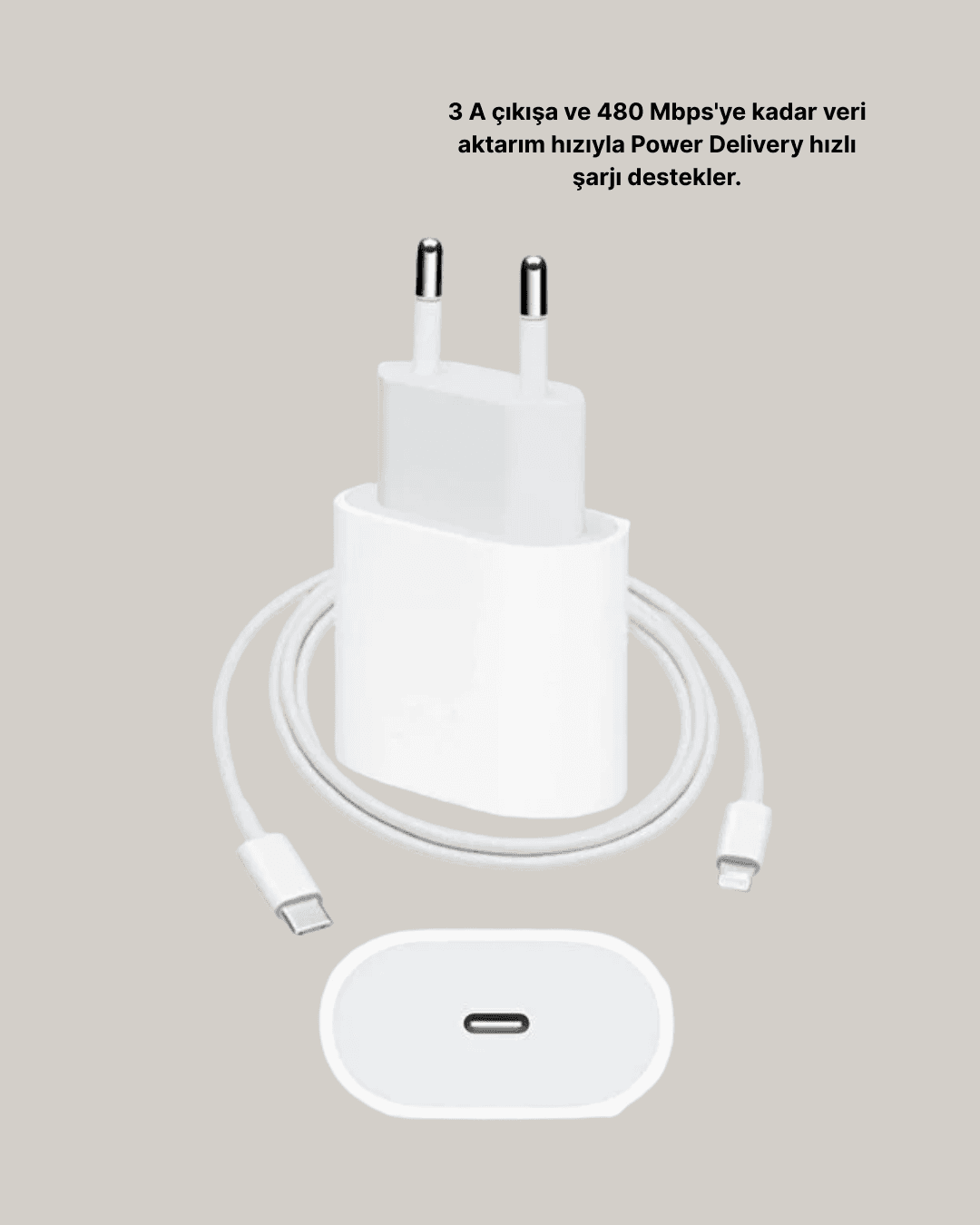 iOS Uyumlu 20W USB-C Hızlı Şarj Cihazı Telefon ve Tablet İçin 5