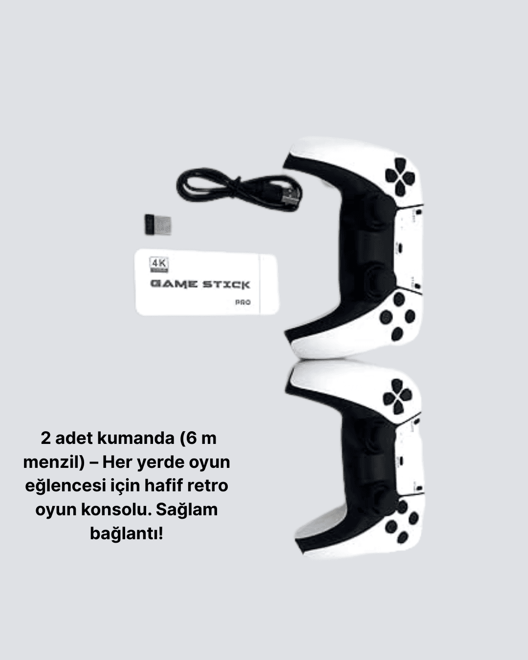 20.000 Yüklü Oyunlu Kablosuz Retro Oyun Konsolu 4K Destekli 5
