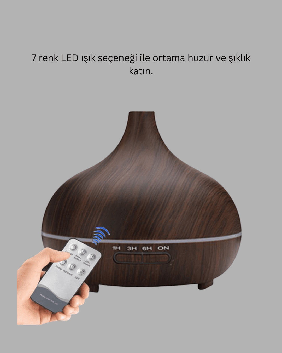 LED Işıklı Sessiz Çalışan Soğuk Buhar Nemlendirici 3