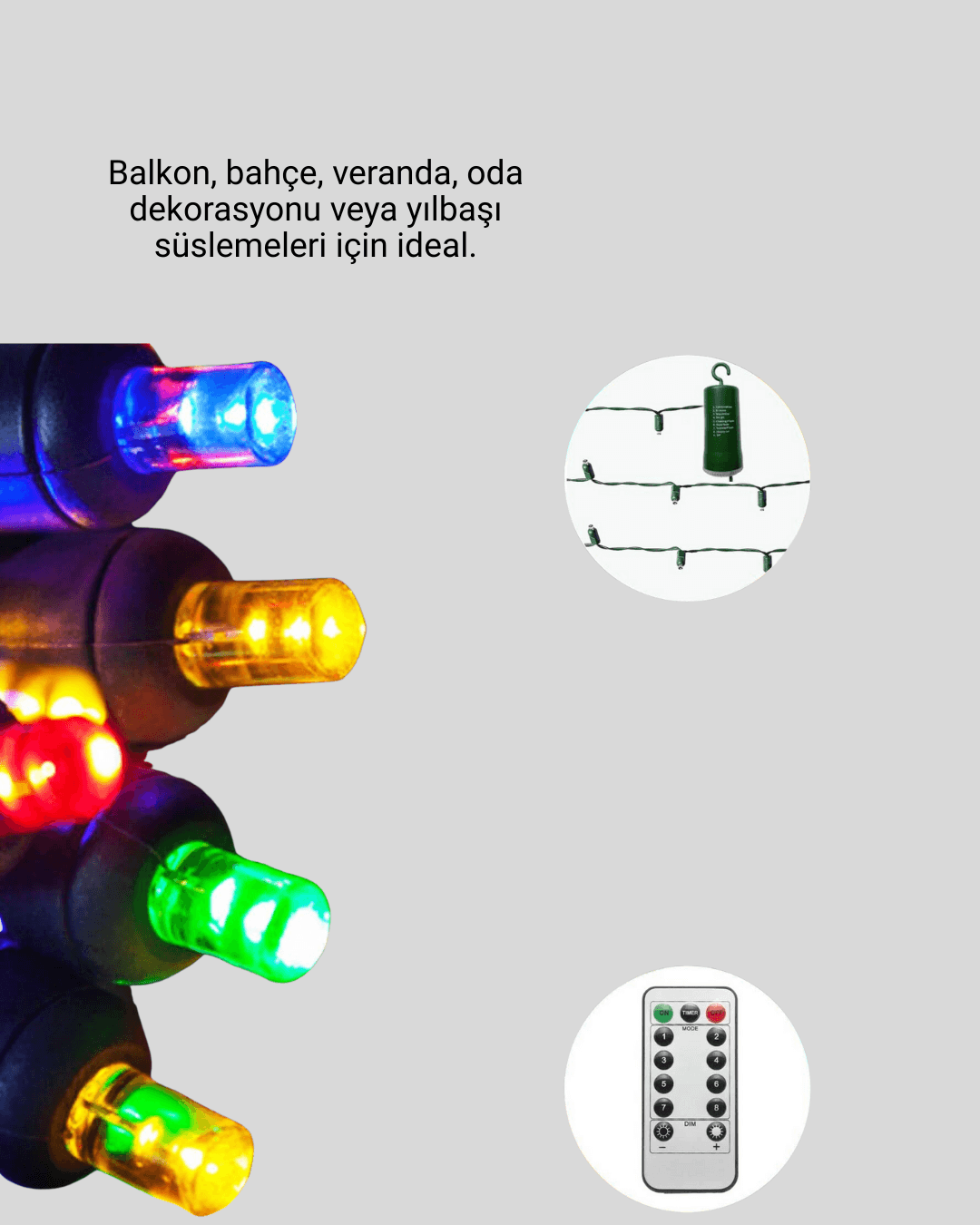 2x2 Metre Perde LED Işık 3