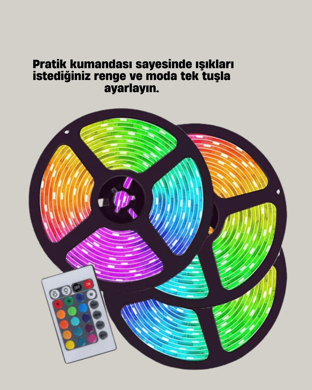 Müziğe Duyarlı Renkli Smart Şerit LED Işık USB Bağlantılı Ambiyans Aydınlatma 3