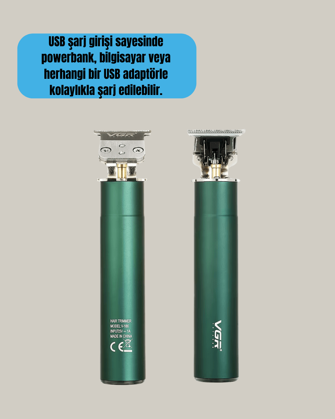 4 Limit Taraklı IPX5 Su Geçirmez Saç Kesme Makinesi 5