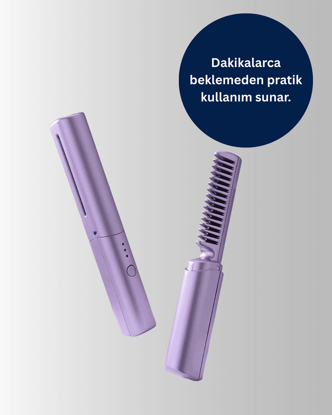 Kablosuz USB Şarjlı Saç Düzleştirici Tarak – Seyahat Boy 4
