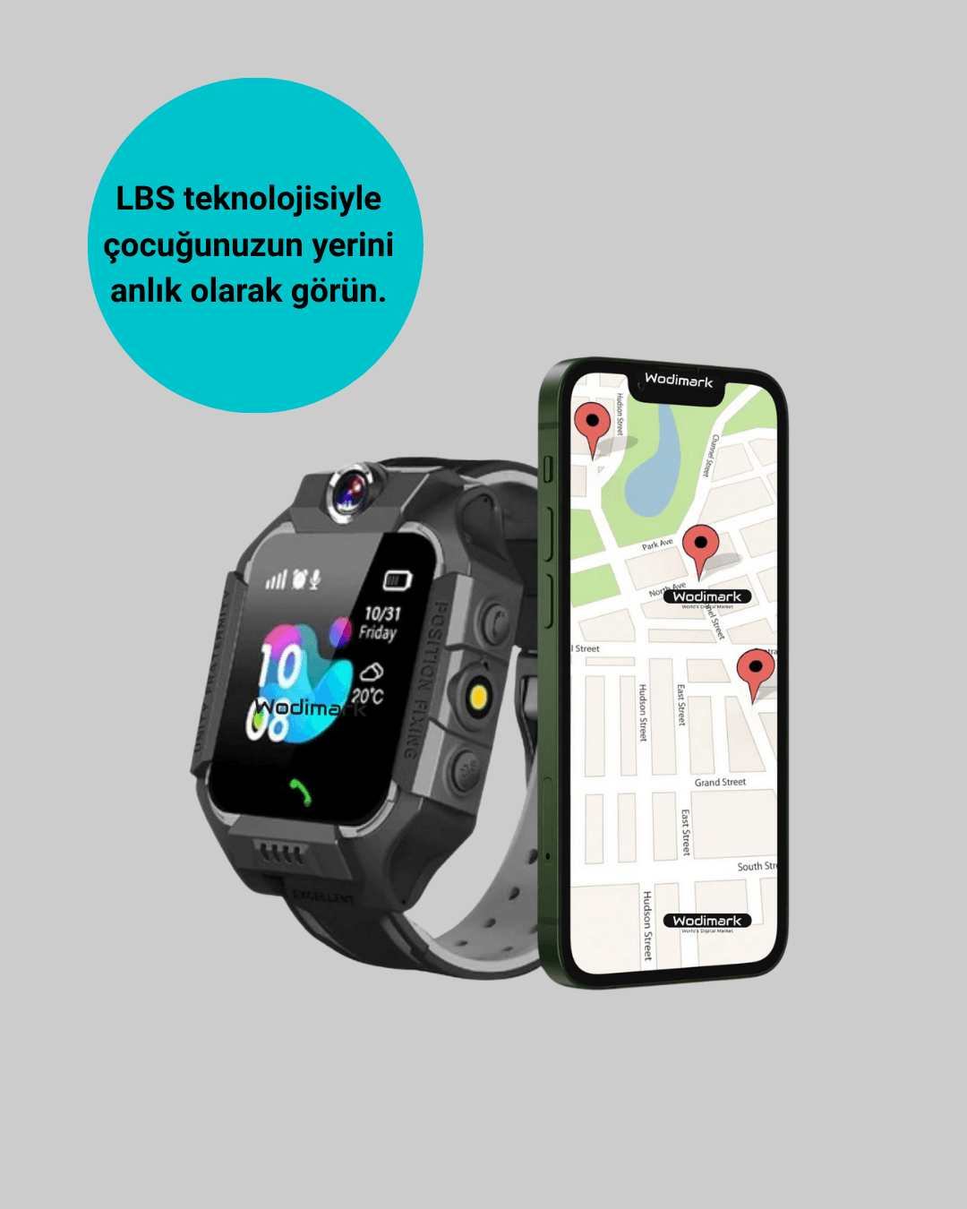 S10 Akıllı Çocuk Saati SİYAH 4