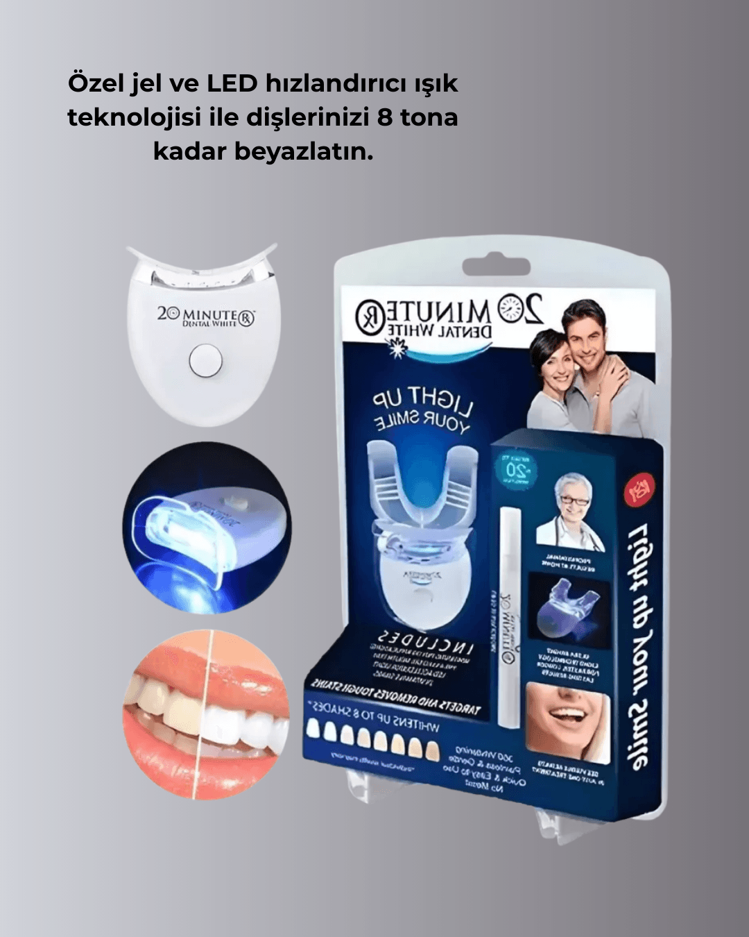 LED Işıklı Profesyonel Diş Beyazlatma Seti 5