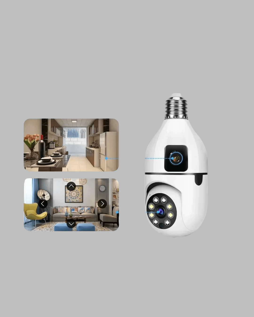 1080P WiFi Ampul Kamerası 5