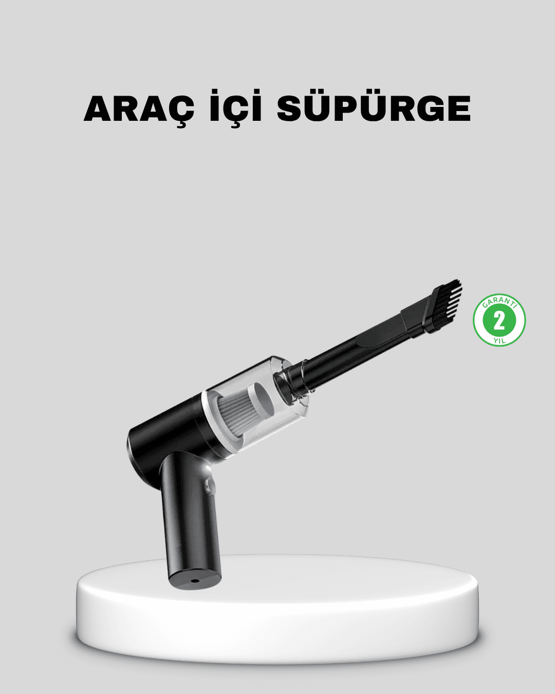 Mini Şarjlı Araç Süpürgesi – 120W Güçlü Motor, 5500PA Vakum Emiş, Yıkanabilir Filtre