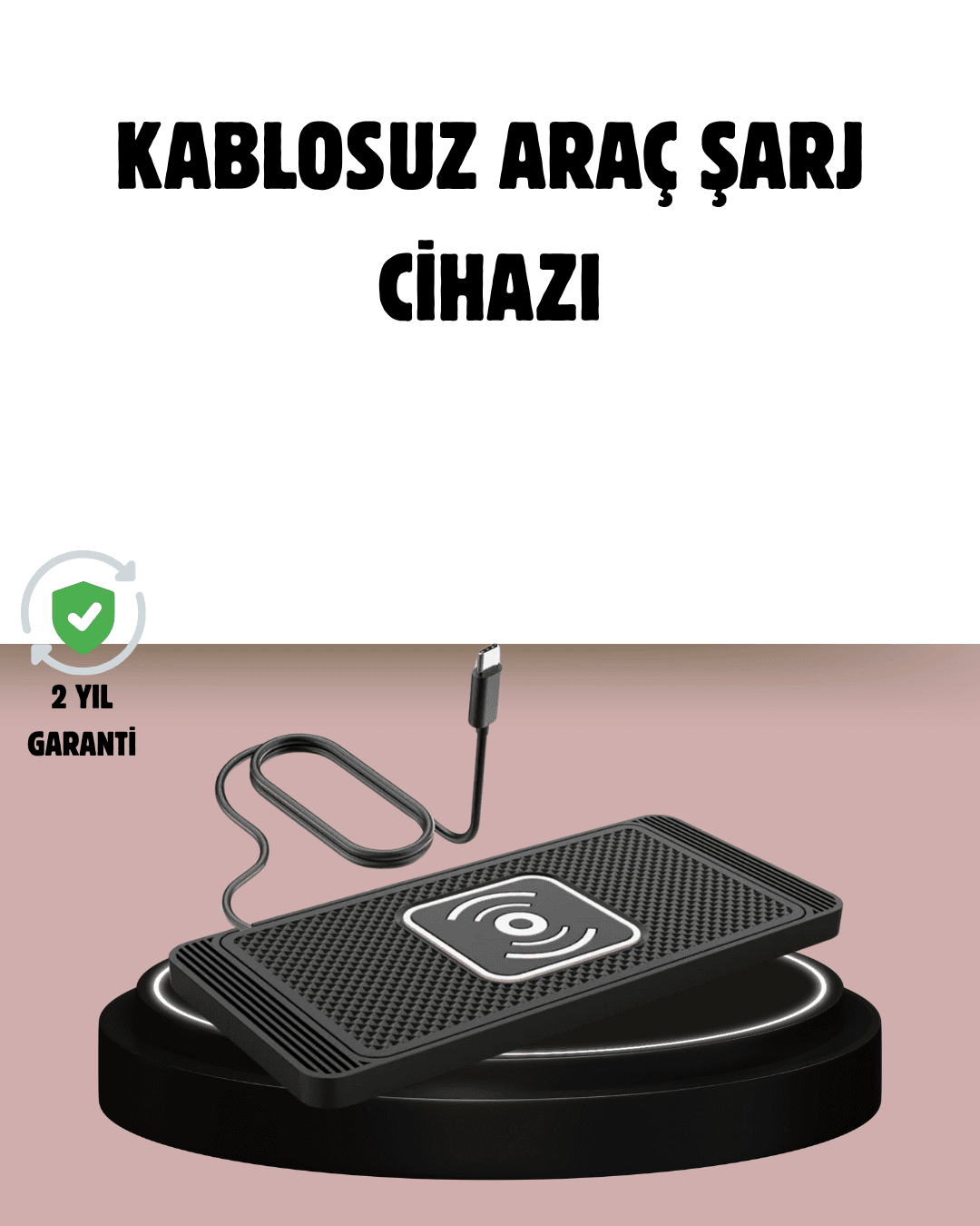 Manyetik Kablosuz Araç Şarj Cihazı – Hızlı Şarj, Kaymaz Taban, Güvenli