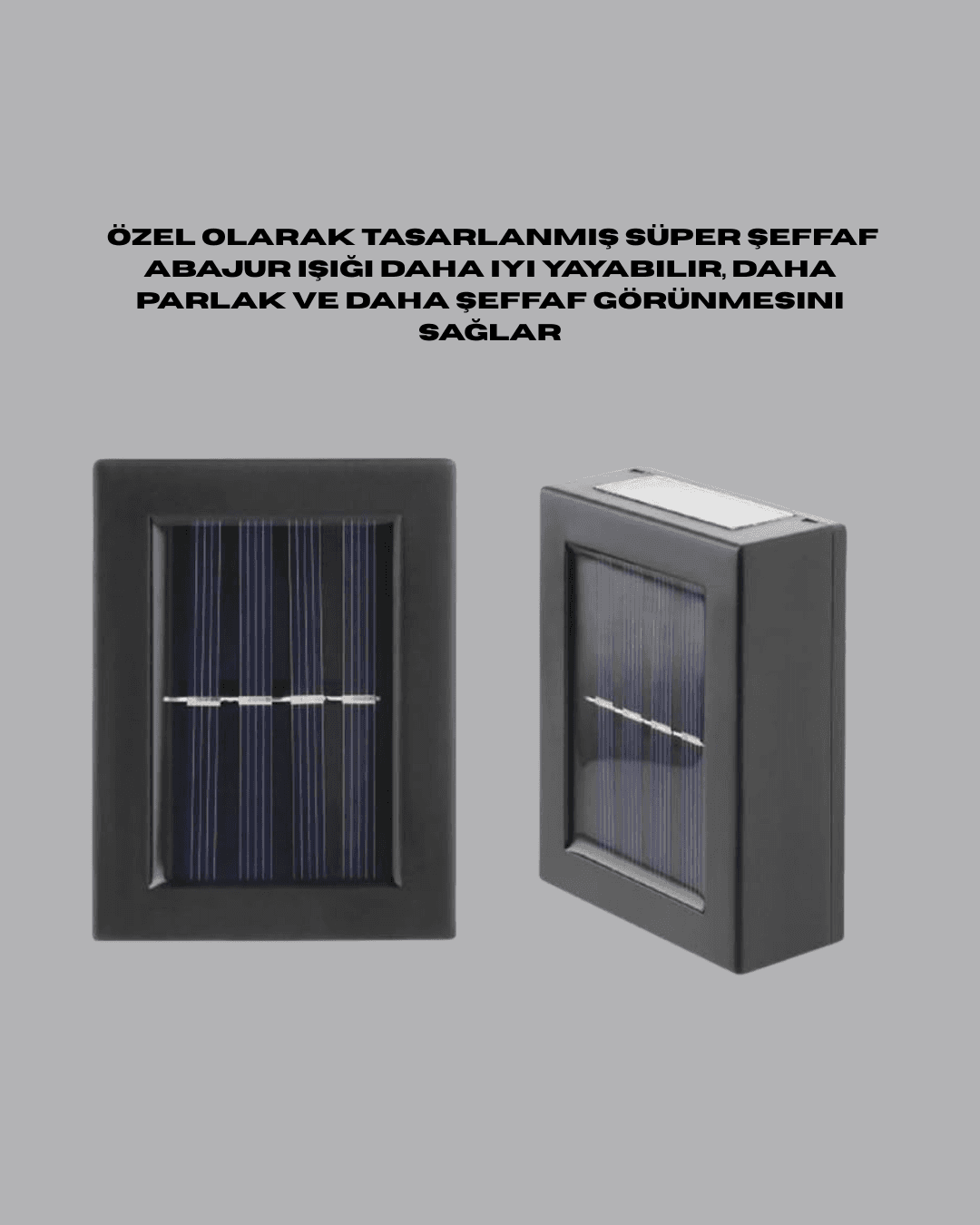 Şeffaf Abajurlu Duvar Tipi Solar Işık 4