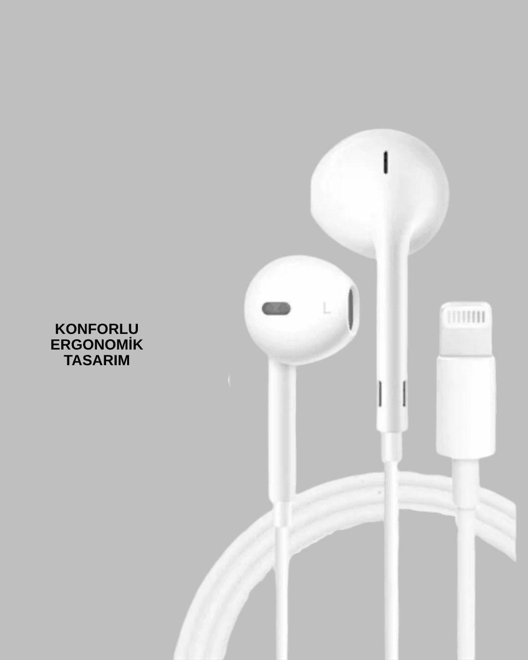 iPhone 14 ve altındaki modellerle uyumlu Kablolu kulaklık 6