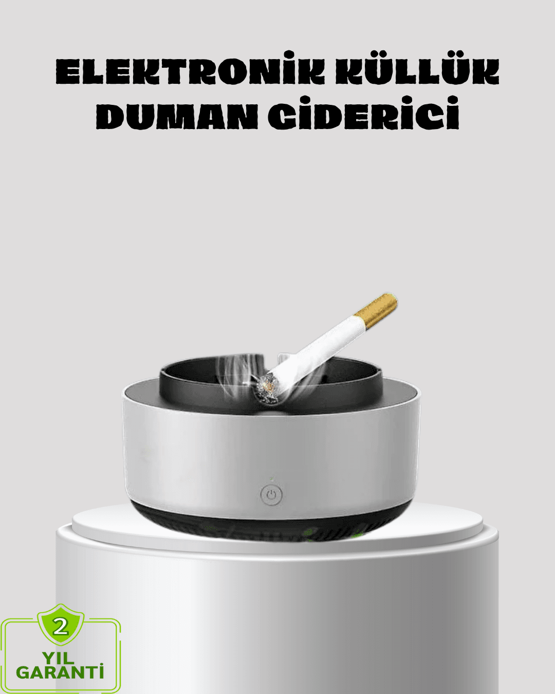 Küllük ve Hava Temizleyici 2’si 1 Arada – Sigara Kokusu Giderici, Araba ve Ofis İçin