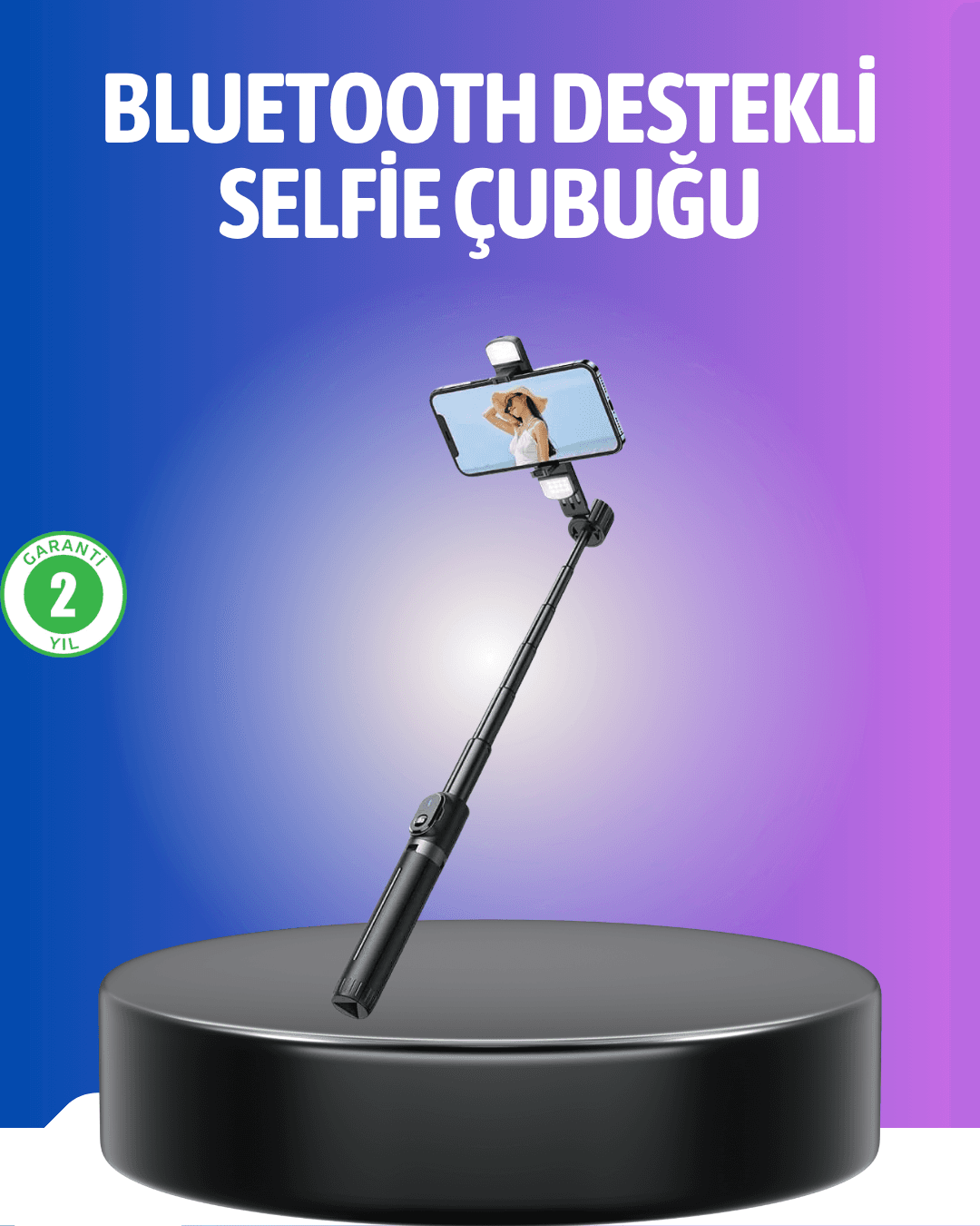 Bluetooth Selfie Çubuğu – Uzaktan Kumandalı