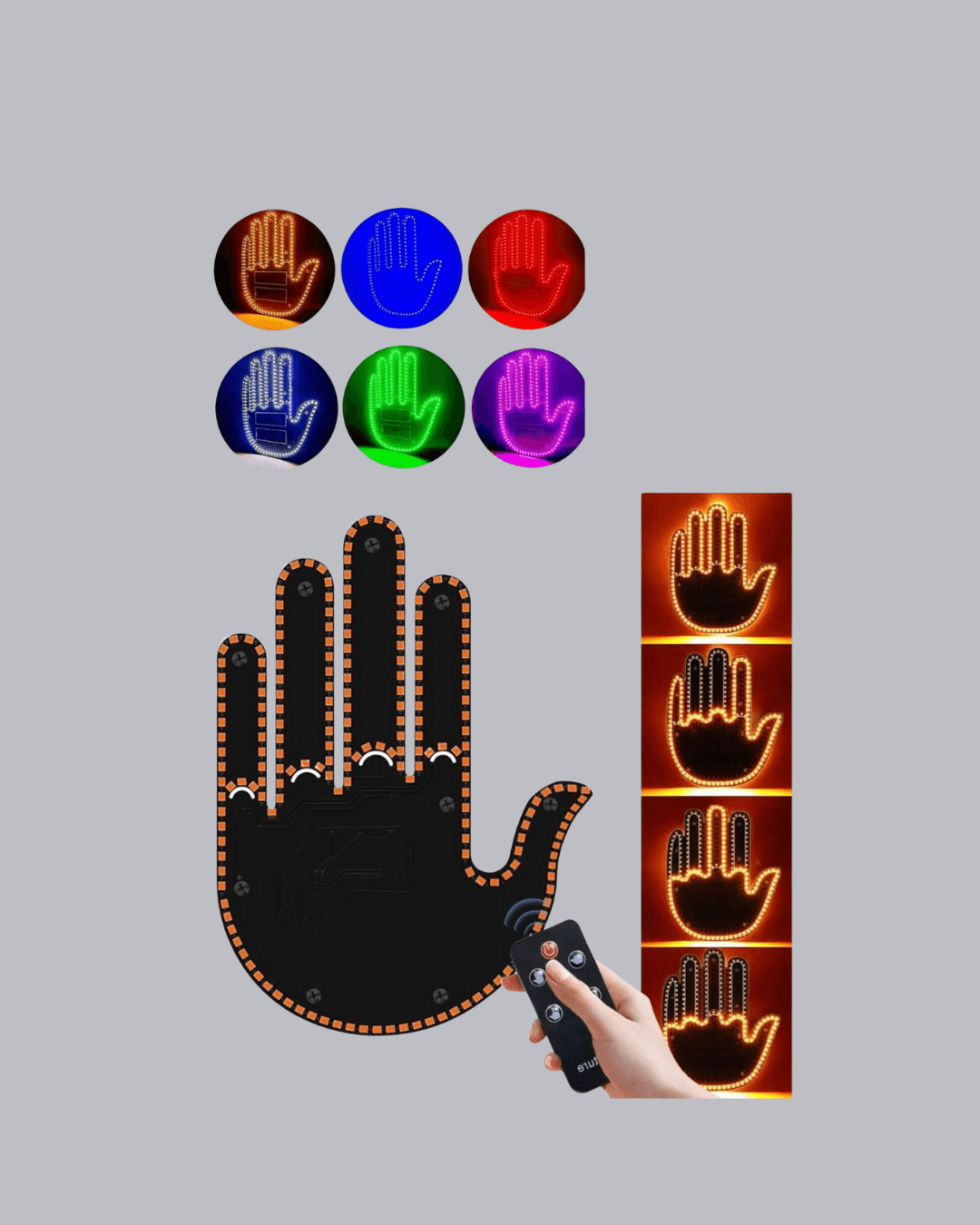 El Hareketiyle Kontrol Edilen 176 LED Amber Güvenlik Lambası 3