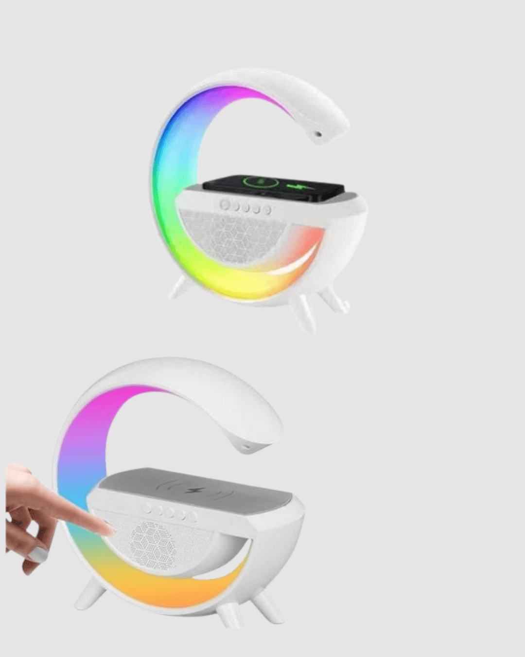 Bluetooth 5.0 Hoparlör – Kablosuz Şarj, RGB Gece Lambası ve FM Radyo 3