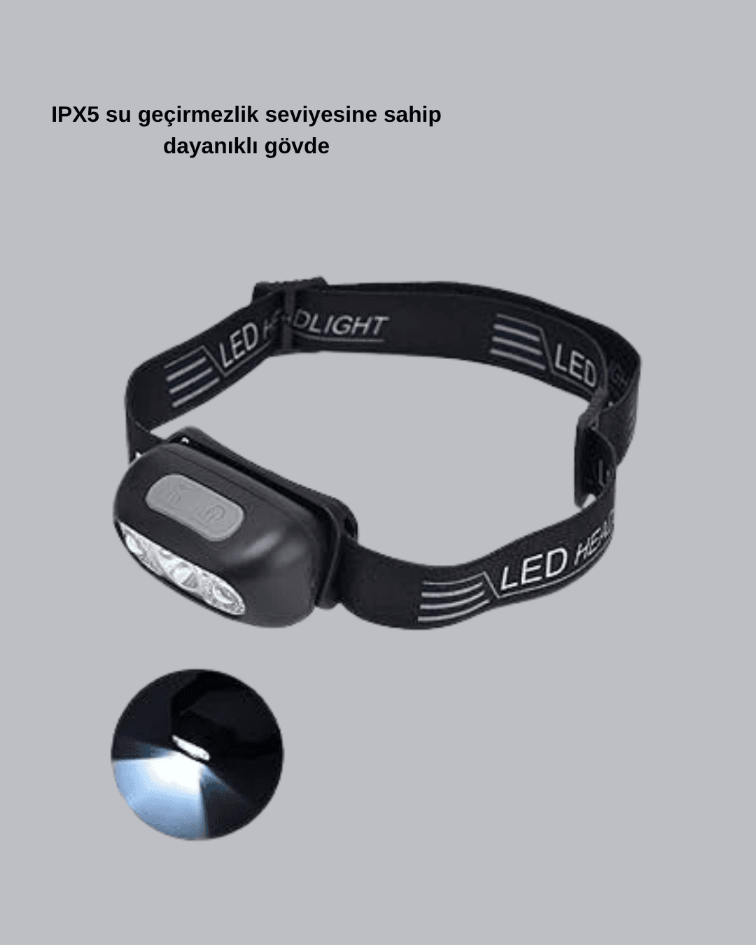 Gece Balıkçılığı İçin Ultra Parlak Şarjlı Kafa Lambası | 4 Işık Modu + USB Şarj 3