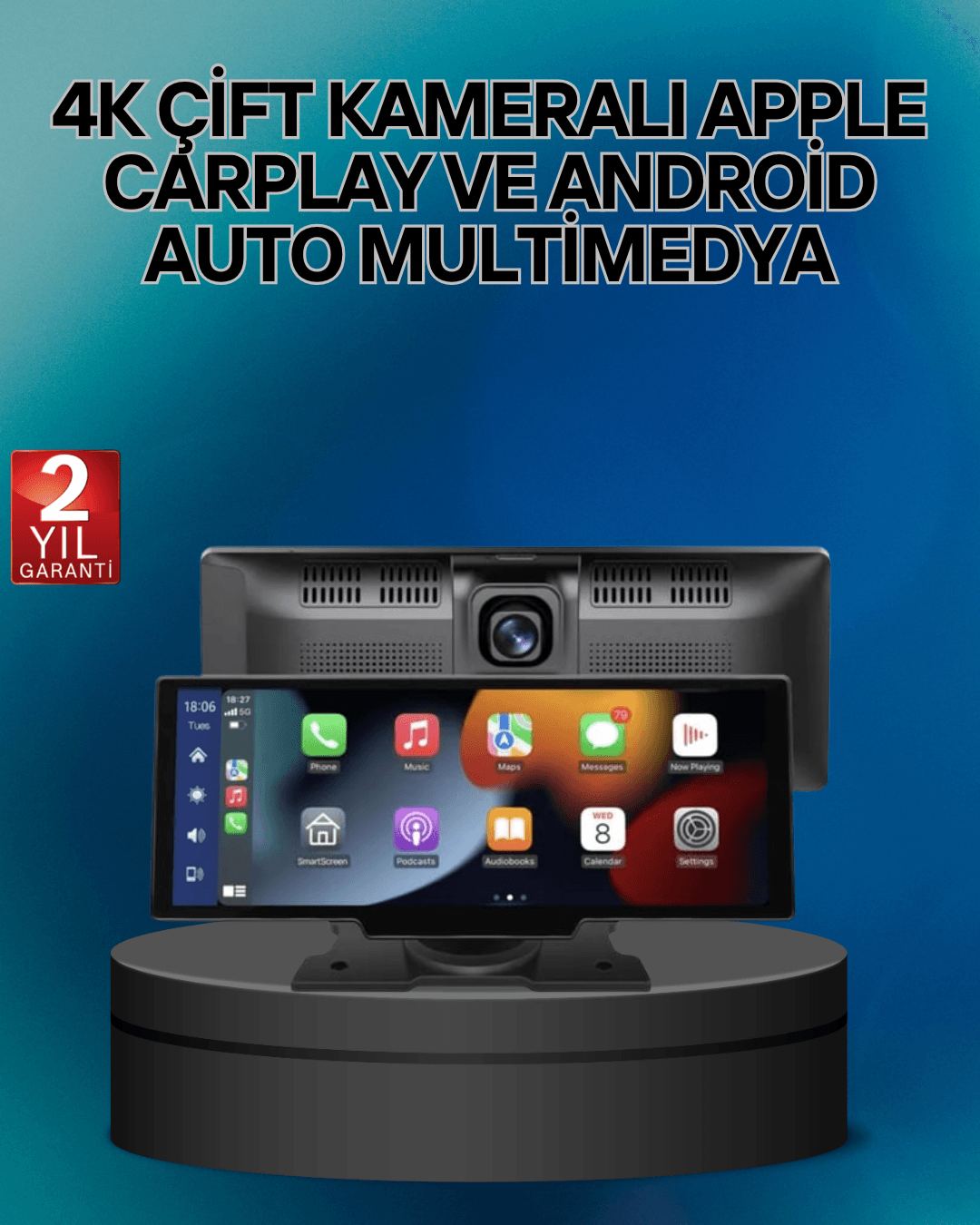 Audi , Skoda Octavia, Superb, Seat Leon, Ibiza, Hyundai i20, i30, Tucson,Uyumlu Android Auto & CarPlay Multimedya Ekran