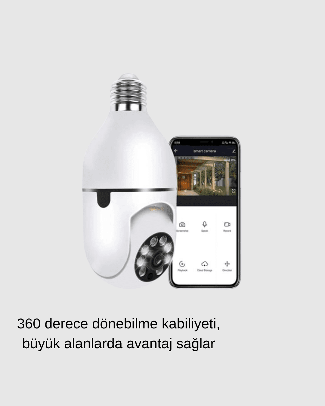360 Derece Dönebilen Akıllı Duylu Kamera – PTZ, Uzaktan Kontrol, Hareket Algılama 3