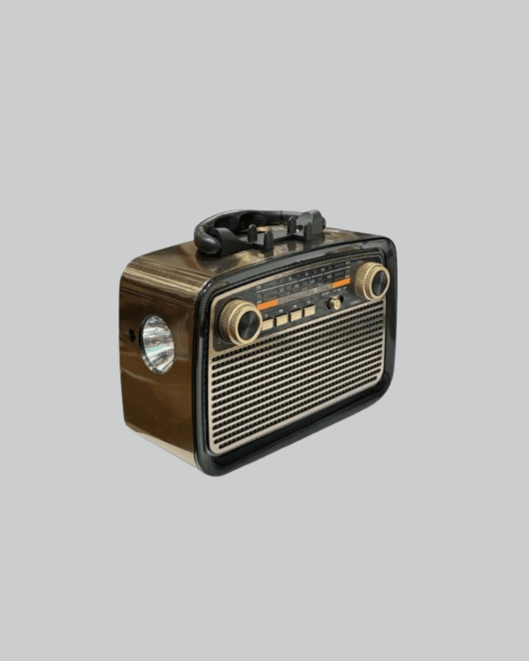 LED’li Nostaljik Bluetooth Hoparlör – Vintage Tasarım, Ahşap Doku 3