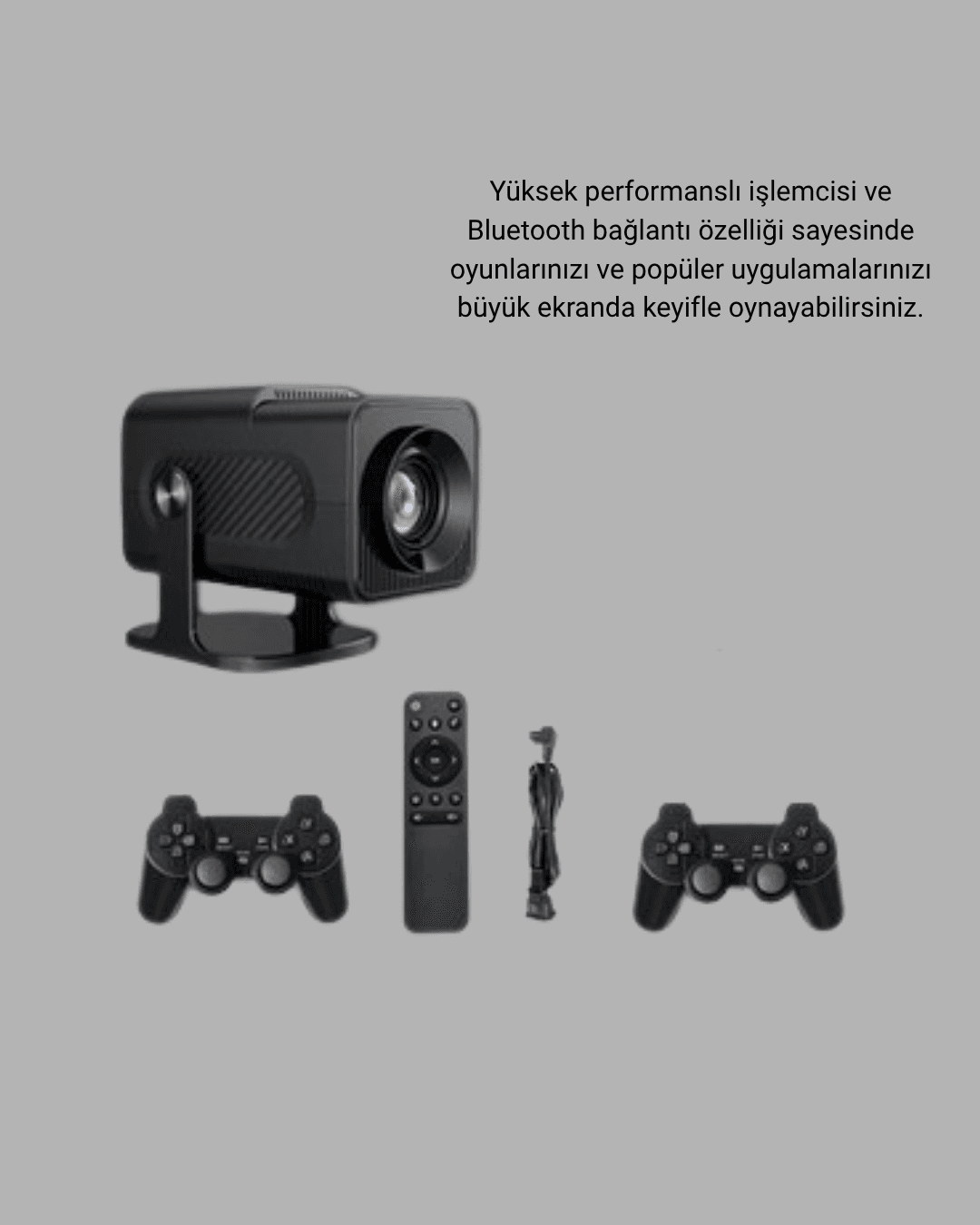 Android Projeksiyon Game Box – 1280x720p HD Çözünürlük, Bluetooth,HDMI ve USB Girişli 3