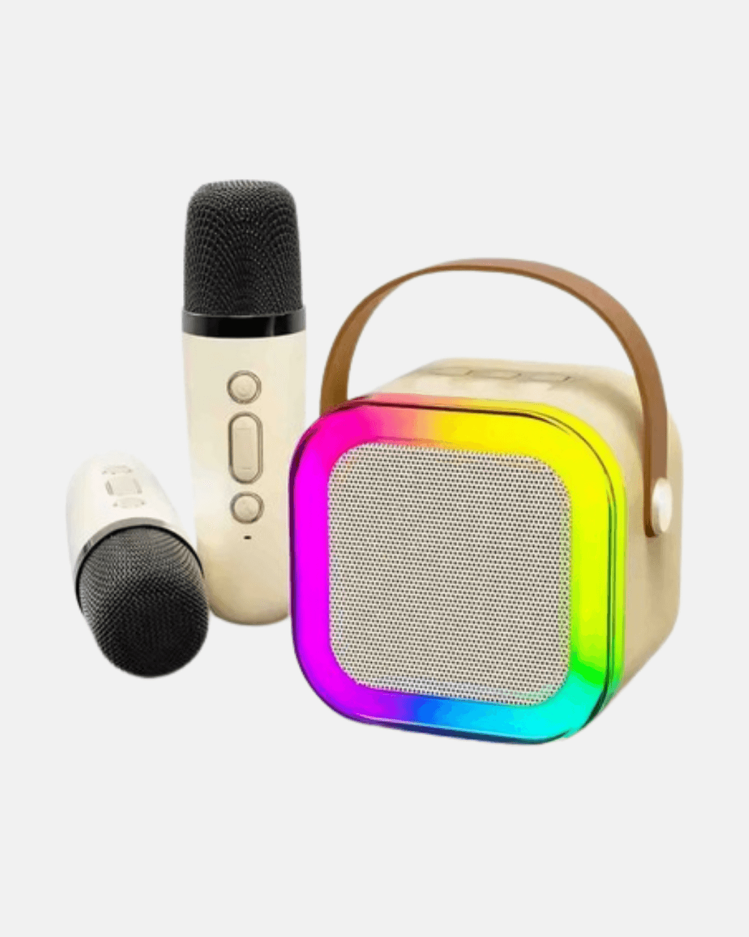 Bluetooth Karaoke Hoparlör Renkli LED Işıklı ve Type-C Şarjlı 3