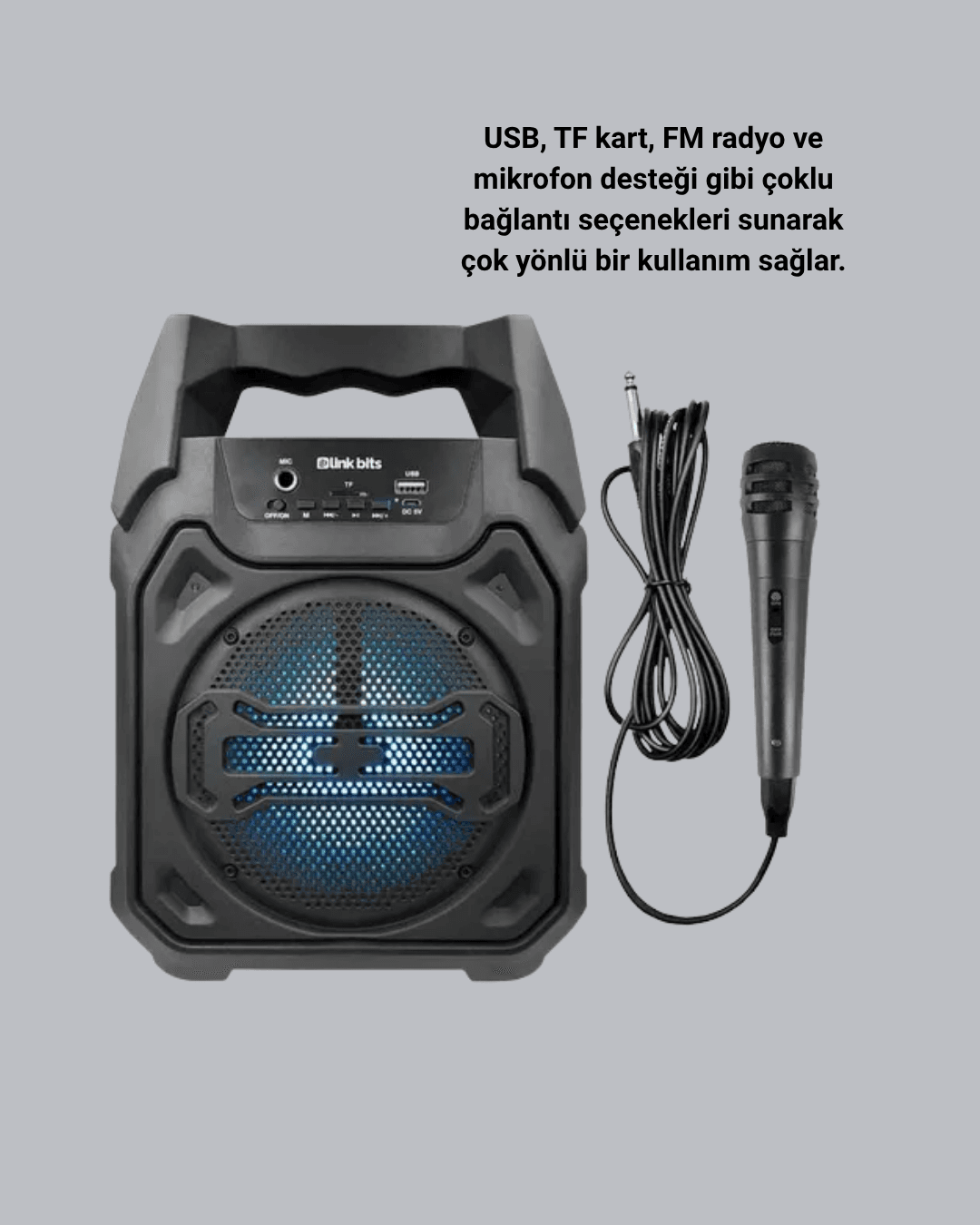 Taşınabilir Şarjlı Hoparlör – Bluetooth, TWS ve Uzun Pil Ömrü 3