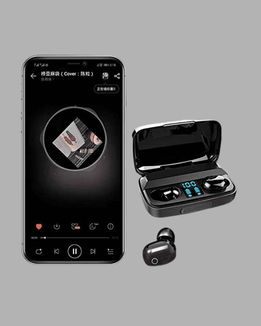 A10s Kablosuz Bluetooth Kulaklık – 1800mAh Powerbank, Otomatik Eşleşme, iOS/Android Uyumlu 3