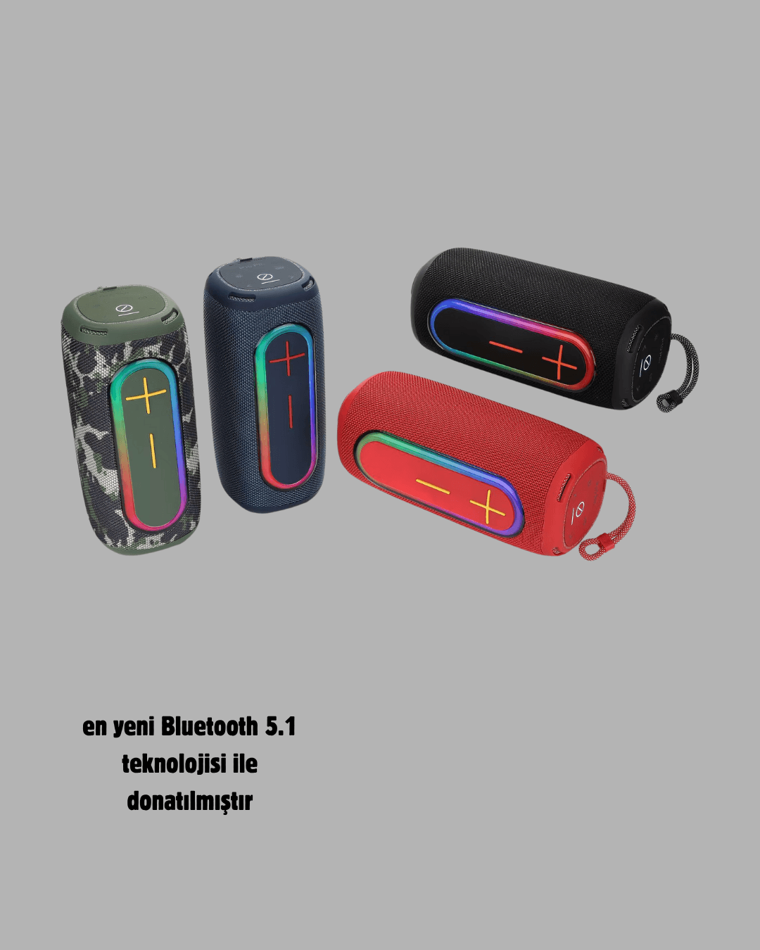 Kablosuz Hoparlör – Bluetooth 5.1, Güçlü Bas ve 10 Metre Menzil 4