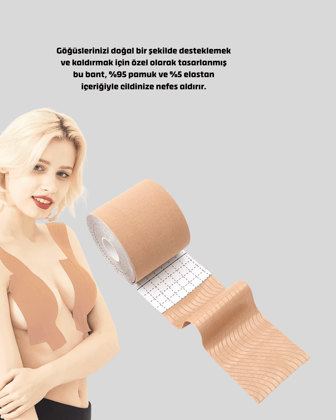 Görünmez Destekleyici Göğüs Bandı – Askısız ve Sırtı Açık Kıyafetler İçin 4