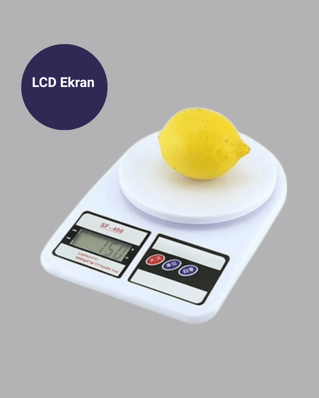 LCD Ekranlı Hassas Dijital Mutfak Terazisi – 5kg Kapasite, 1g Hassasiyet 4