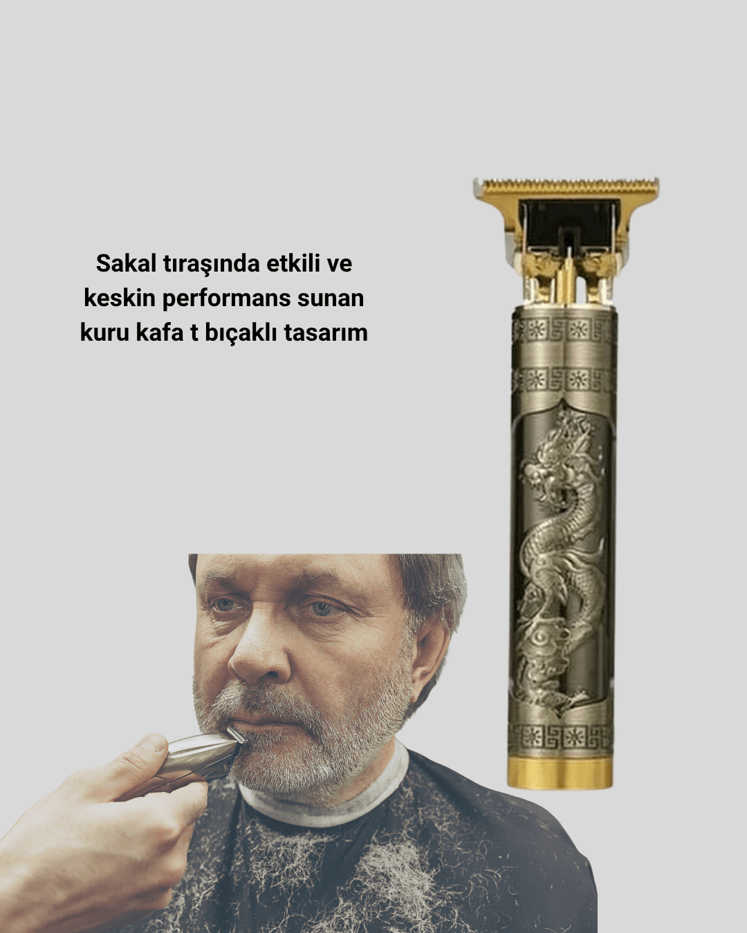T Bıçaklı Profesyonel Çizik Tıraş Makinesi Seti – 120 Dakika Kullanım, Şarjlı & Kablolu 4