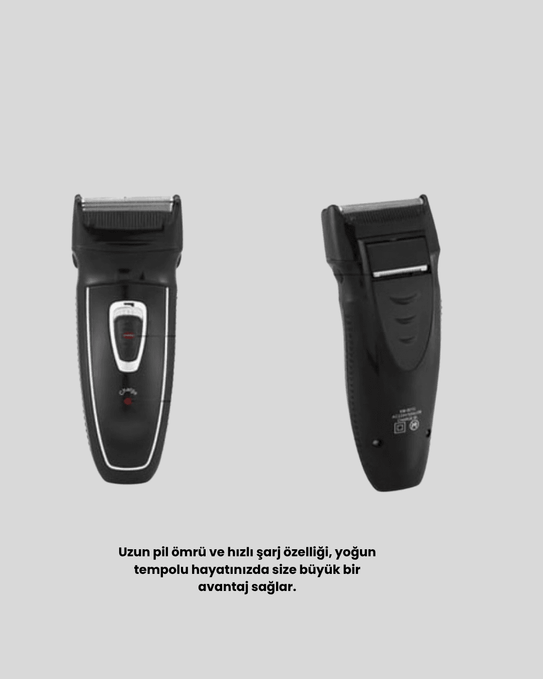 Uzun Pil Ömürlü Şarjlı Tıraş Makinesi – Hızlı Şarj, Ergonomik Tasarım, Çok Yönlü Kullanım 4