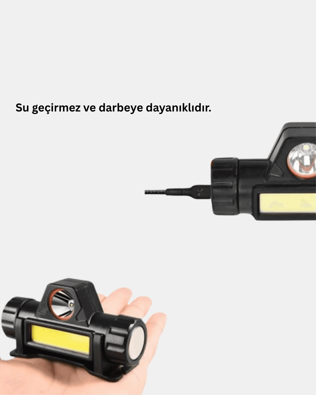 Kamp ve Doğa İçin Şarjlı LED Baş Feneri – Mıknatıslı, Su Geçirmez 4