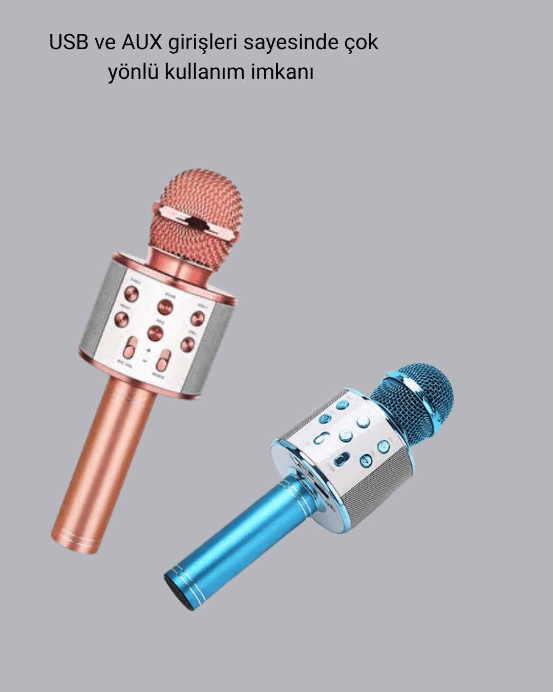 Kablosuz Bluetooth Karaoke Mikrofon  Yankı Efektli 4